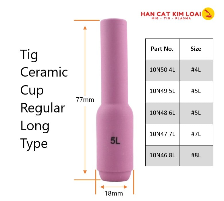Sứ hàn tig 10N loại dài (Regular long type)