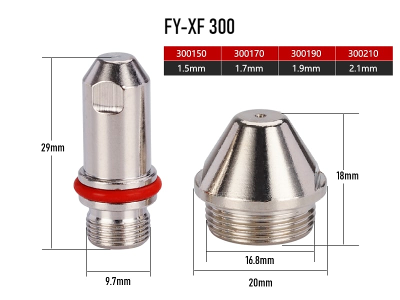 Bép cắt plasma XF300 60A/315A - Plasma cutting nozzle