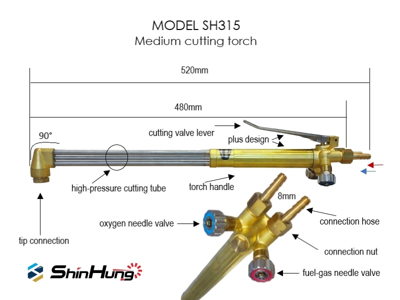Đèn cắt gió đá SH315 Shinhung - cutting torch