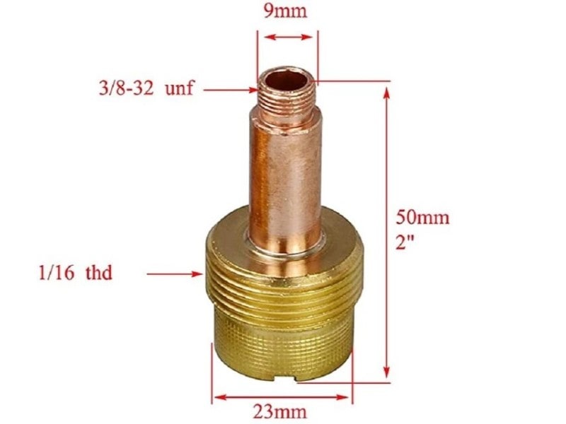 Chia khí tig lưới lọc 45V64 2.4mm – Gas lens body