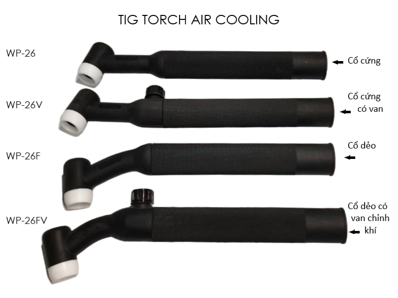 Mỏ hàn tig WP26 Air cooling - Tig torch head