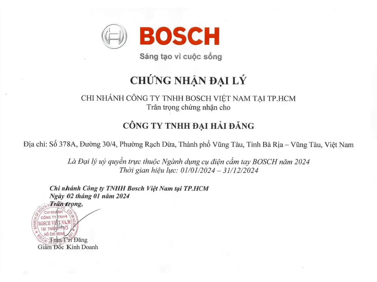 2024 Bosch Cert