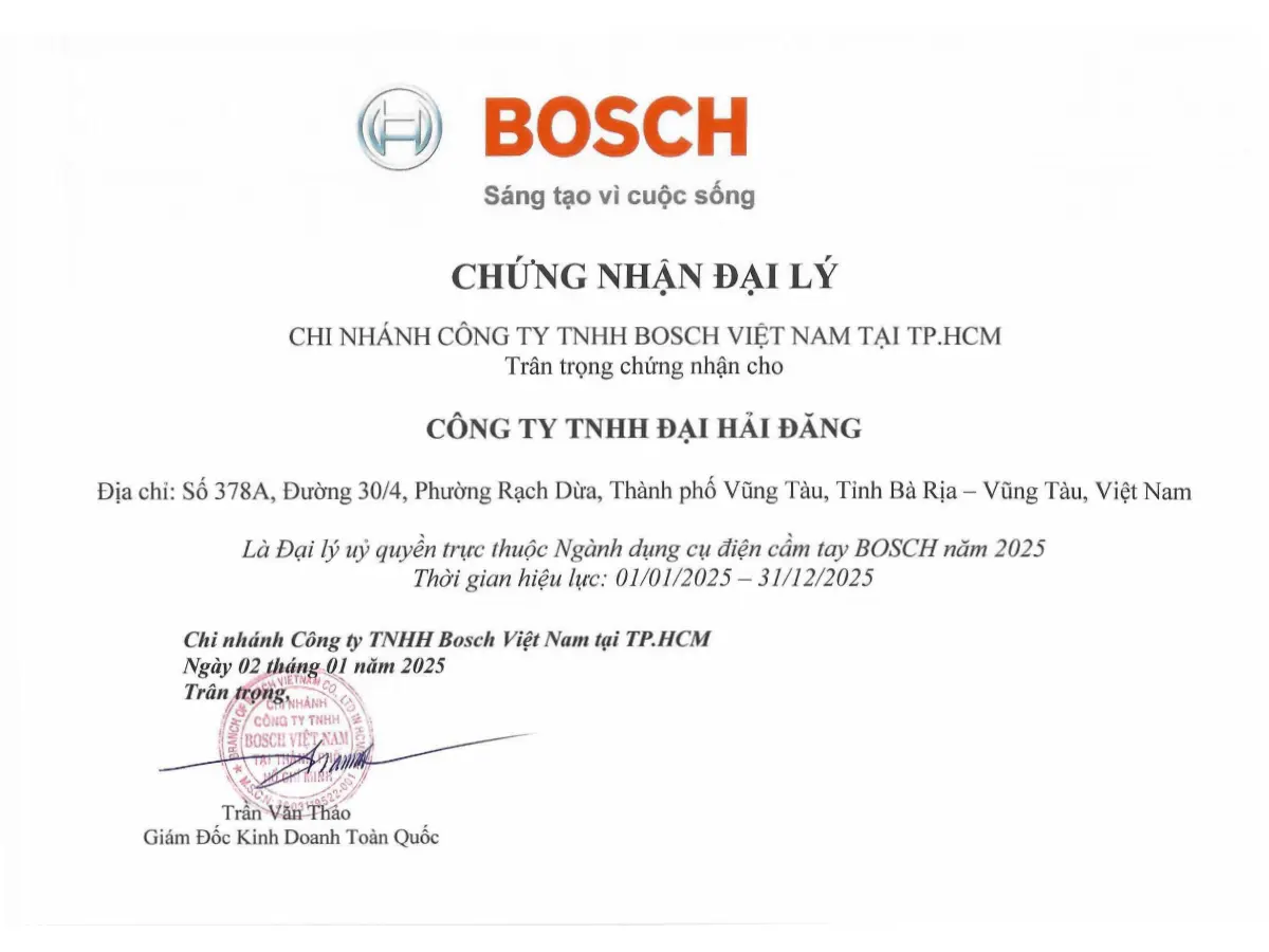 2025 Bosch Cert